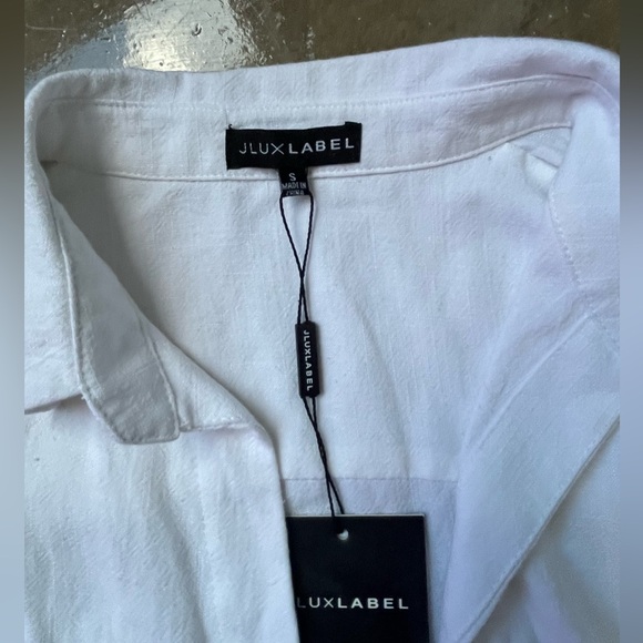 JLUXLabel Off White Button Up Dress Top Size Small NWT - Picture 5 of 6